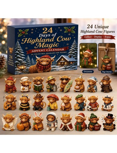 Highland bull christmas - highland,
