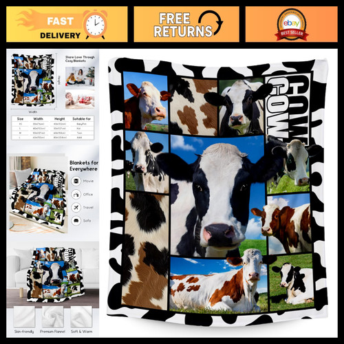 Cow blankets and throws - and, throws,