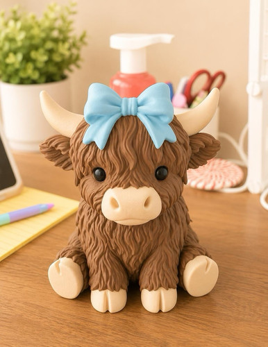 Brown highland cow - soap, holder